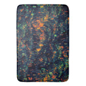 Abstract mozaïek van ontheemde kampvuur op groen badmat (Voorkant Verticaal)