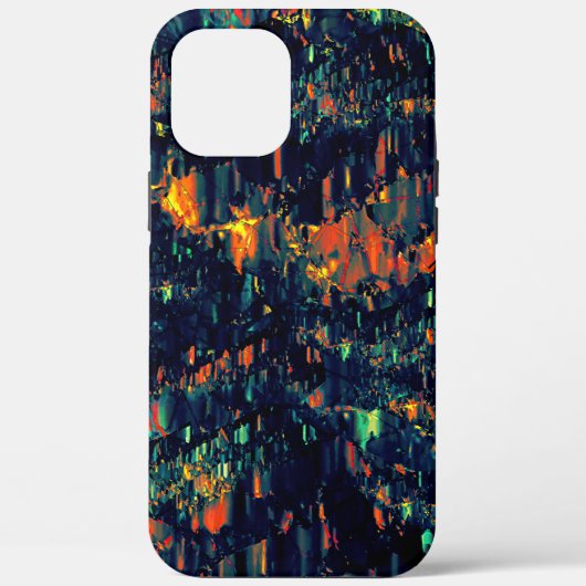 Abstract mozaïek van ontheemde kampvuur op groen Case-Mate iPhone case (Achterkant)
