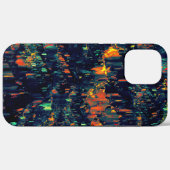 Abstract mozaïek van ontheemde kampvuur op groen Case-Mate iPhone case (Achterkant (horizontaal))