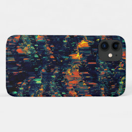 Abstract mozaïek van ontheemde kampvuur op groen Case-Mate iPhone case