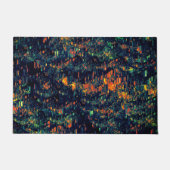 Abstract mozaïek van ontheemde kampvuur op groen deurmat (Voorkant)
