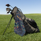 Abstract mozaïek van ontheemde kampvuur op groen golfhanddoek (Groen)