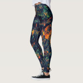 Abstract mozaïek van ontheemde kampvuur op groen leggings (Links)