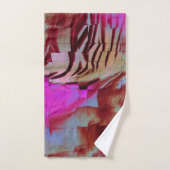 Abstract mozaïek van roestige en roestkleurige tin bad handdoek (Handdoek)