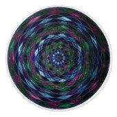 Abstract mozaïekGlas in lood #11 Keramische Knop (Voorkant)