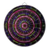 Abstract mozaïekGlas in lood Dartbord (Voorkant)