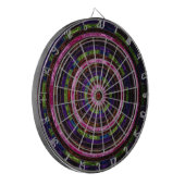 Abstract mozaïekGlas in lood Dartbord (Voorkant Links)