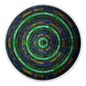 Abstract mozaïekGlas in lood Keramische Knop (Voorkant)