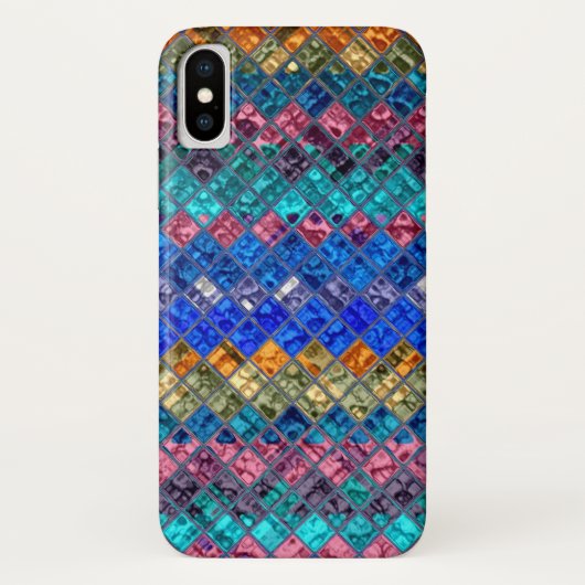 Abstract mozaïekGlas in lood Patroon 3 Case-Mate iPhone Case (Achterkant)