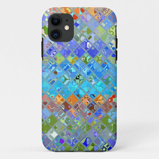 Abstract mozaïekGlas in lood Patroon nr. 5 Case-Mate iPhone Case (Achterkant)