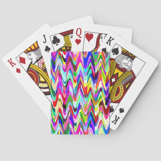 Abstract mozaïekgolfpatroon #2 pokerkaarten (Achterkant)