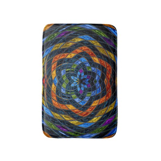 Abstract mozaïekpatroon #11 badmat (Voorkant Verticaal)