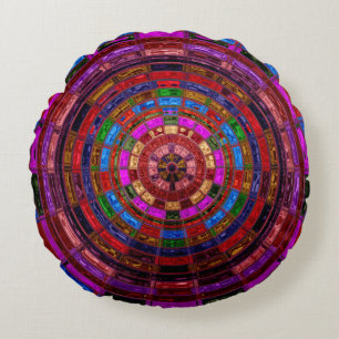 Abstract mozaïekpatroon #2 rond kussen