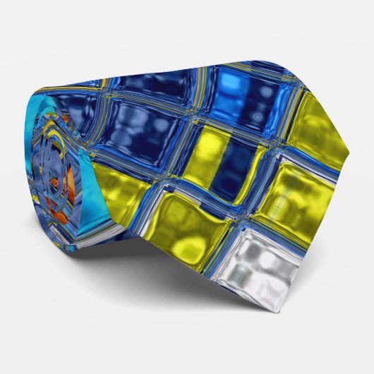 Abstract mozaïekpatroon #7 stropdas (Opgerold)