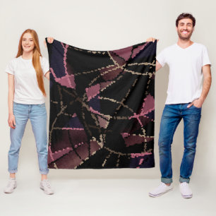 Abstract mozaïekpatroon fleece deken