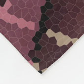 Abstract mozaïekpatroon fleece deken (Hoek)