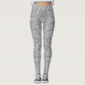 Abstract Mozaïekpatroon | Gebarsten Steen Leggings (Voorkant)