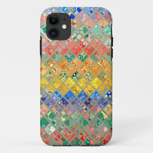 Abstract mozaïekpatroon Glas in lood #4 Case-Mate iPhone Case (Achterkant)
