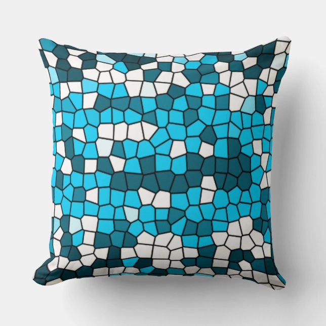 Abstract mozaïekpatroon kussen (Voorkant)