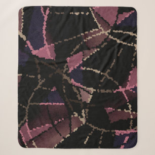 Abstract mozaïekpatroon sherpa deken