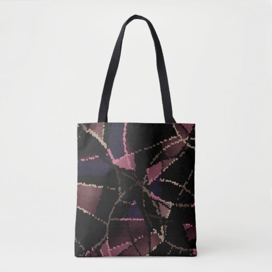 Abstract mozaïekpatroon tote bag (Voorkant)