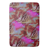 Abstract mozaïektekening van rustieke roze en roes badmat (Voorkant Verticaal)