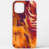 Abstract mozaïekvormig ontwerp van roodachtig oran Case-Mate iPhone case (Achterkant)