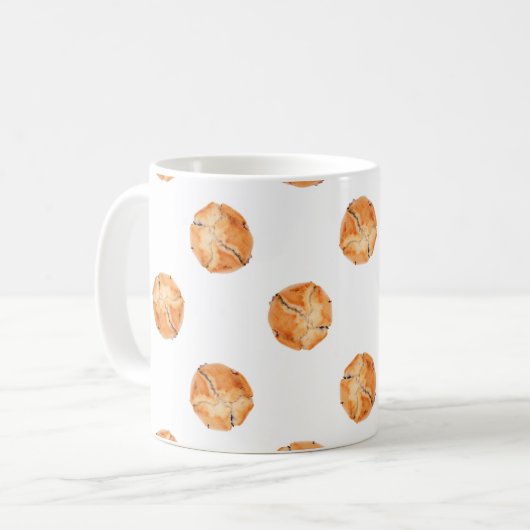 Abstract muffinepatroon koffiemok (Voorkant links)