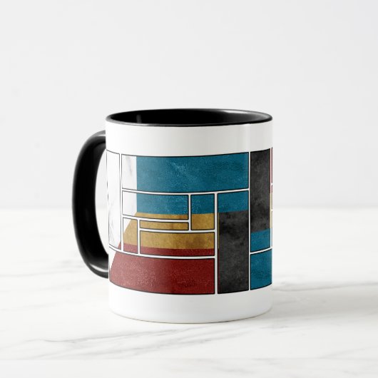 Abstract mug designs mok (Voorkant links)