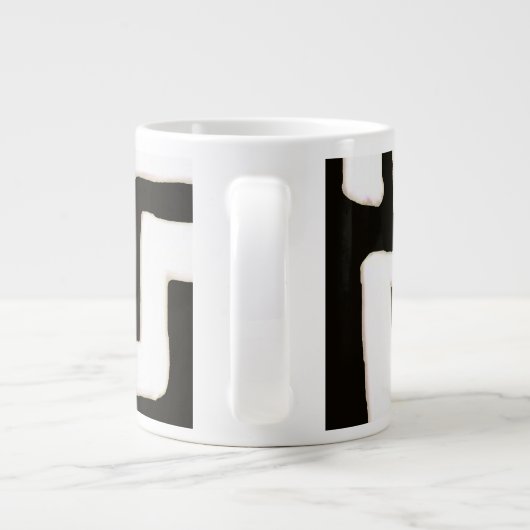 Abstract Mug Grote Koffiekop (Achterkant)