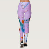 Abstract Multi Color Splash-ontwerp Leggings (Achterkant)