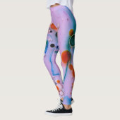 Abstract Multi Color Splash-ontwerp Leggings (Links)