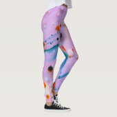 Abstract Multi Color Splash-ontwerp Leggings (Rechts)