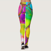 Abstract Multi Color Splash-ontwerp Leggings (Achterkant)