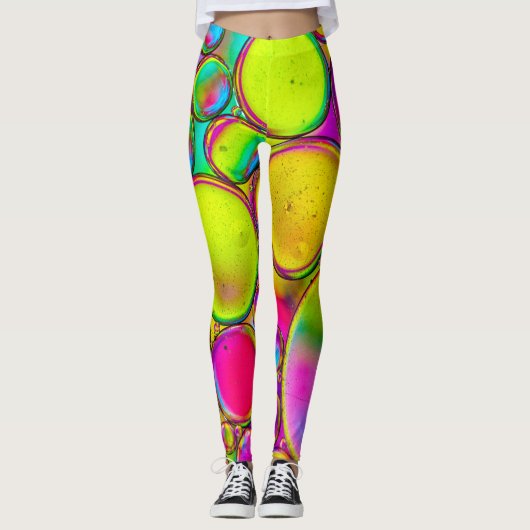 Abstract Multi Color Splash-ontwerp Leggings (Voorkant)