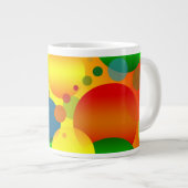 Abstract multicolleur cirkelontwerp grote koffiekop (Voorkant rechts)