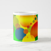 Abstract multicolleur cirkelontwerp grote koffiekop (Voorkant)