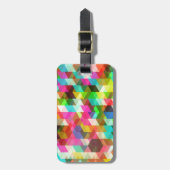 Abstract multicollisch patroon bagagelabel (Voorkant verticaal)
