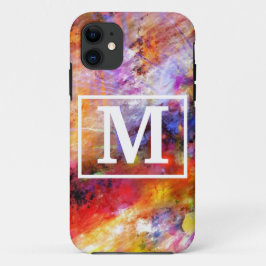 Abstract Multicolor Art Monogram Case-Mate iPhone Case