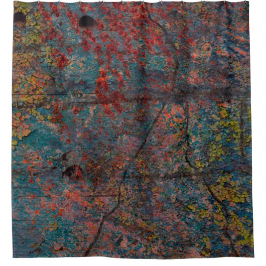 Abstract multicolor grunge background with abstrac douchegordijn (Voorkant)