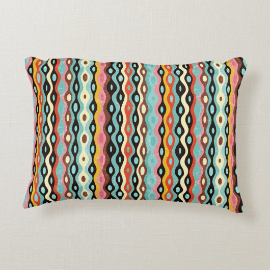 Abstract multicolor-patroon accent kussen (Achterkant)