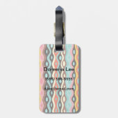 Abstract multicolor-patroon bagagelabel (Achterkant verticaal)