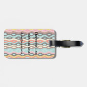 Abstract multicolor-patroon bagagelabel (Achterkant horizontaal)