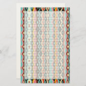Abstract multicolor-patroon briefpapier (Voorkant / Achterkant)
