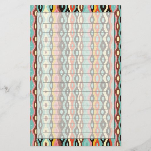 Abstract multicolor-patroon briefpapier (Voorkant)