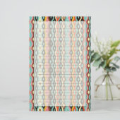 Abstract multicolor-patroon briefpapier (Staand voorkant)