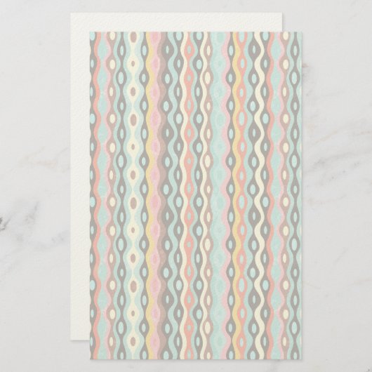 Abstract multicolor-patroon briefpapier (Voorkant / Achterkant)