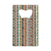Abstract multicolor-patroon creditkaart flessenopener (Achterkant)
