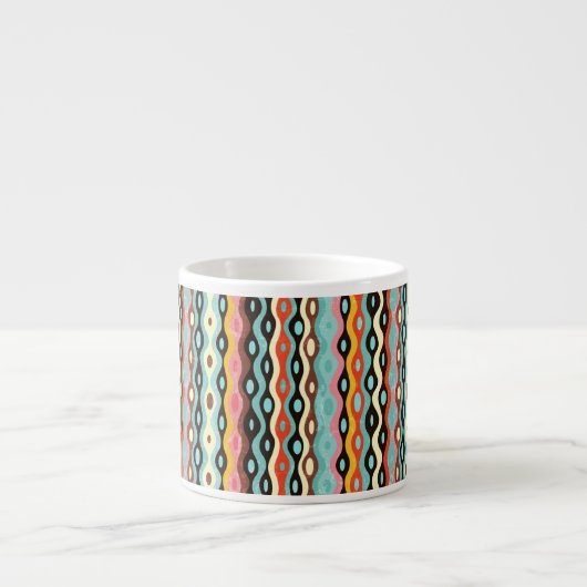 Abstract multicolor-patroon espresso kop (Voorkant)
