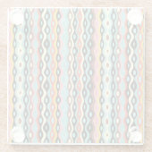 Abstract multicolor-patroon glazen onderzetter (Achterkant)